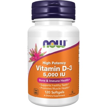 NOW NOW Vitamin D-3 5, 000 IU, 120 Softgels