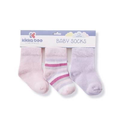 Бебешки чорапи KikkaBoo Stripes - Памучни, 2-3 години, лилави (31110010047)