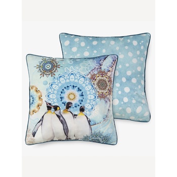 Hip Bedding 48 см - Светлосиня шарена възглавница с възможност за обръщане Home Hip Pinga Hip Bedding | Sin | Home | UNI