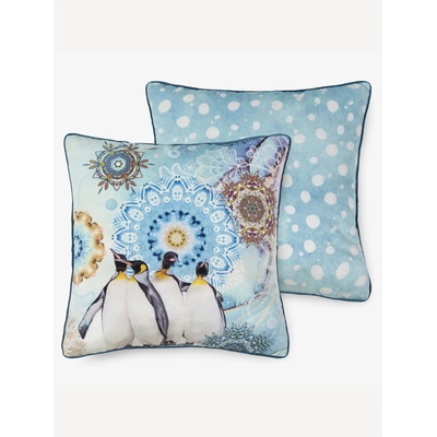 Hip Bedding 48 см - Светлосиня шарена възглавница с възможност за обръщане Home Hip Pinga Hip Bedding | Sin | Home | UNI