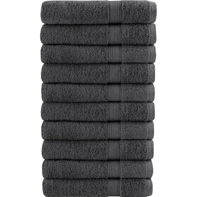 vidaXL Премиум сауна кърпи SOLUND 10 бр антрацит 80x200 см 600 gsm (137170)