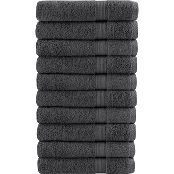 vidaXL Премиум сауна кърпи SOLUND 10 бр антрацит 80x200 см 600 gsm (137170)