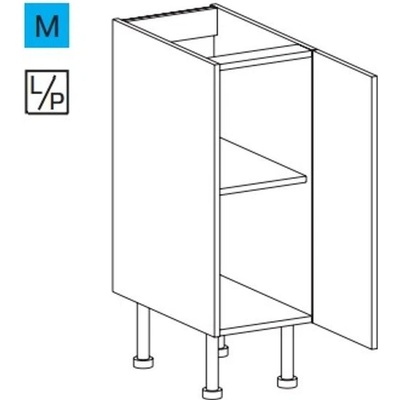 EBS ES301DLPB Skříňka spodní 30 cm, bílá lesk 1 set – Zboží Mobilmania