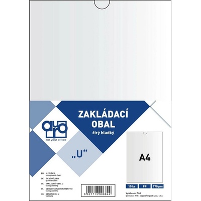 Auro Office 'U' - zakládací obal A4, 170 µm, PVC, hladký - 10 ks