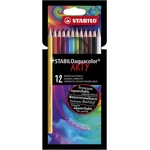 STABILO Комплект акварелни моливи, Stabilo, Aquacolor Arty, ST1612/1-20, 12 цвята (ST1612/1-20)