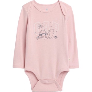GAP V-ls logo bodysuit розово 3-6m (791296-00)