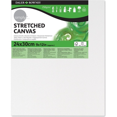 Daler Rowney Платно Simply Stretched Canvas Medium Grain Simply White 24 x 30 cm 1 бр (514082430)