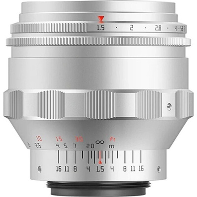 TTARTISAN 75 mm f/1,5 Swirly Bokeh pro M42 stříbrný