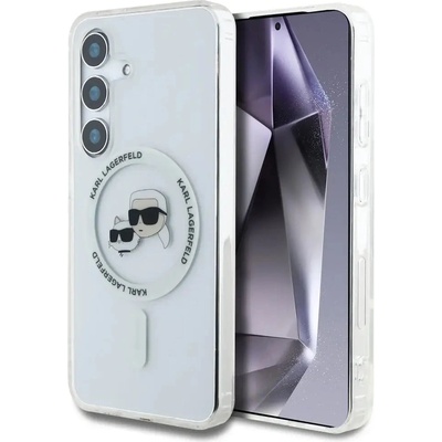 KARL LAGERFELD Калъф Karl Lagerfeld Button Karl & Choupette Heads Printed Logo MagSafe Samsung Galaxy S25 бял (3666339449988)