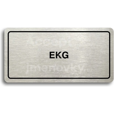 ACCEPT Piktogram EKG - stříbrná tabulka - černý tisk