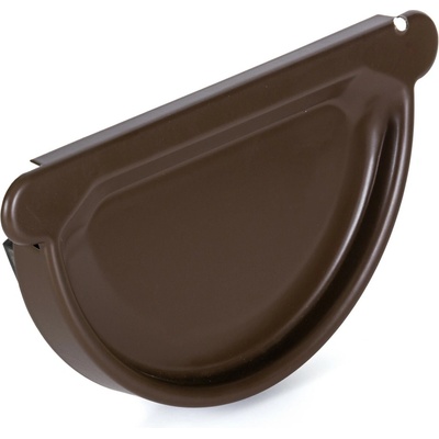 Evromat Čelo s tesnením pre odkvapový žľab 250 mm pozinkované lakované RAL 8017 hnedé