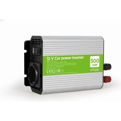 Gembird Инвертор за автомобил Gembird EG-PWC500-01, 500W, 230V AC, USB-A - EG-PWC500-01 (EG-PWC500-01)