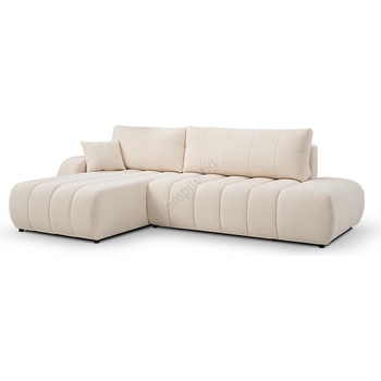 Laski Разтегателен l-образен ъглов диван desio, ляв, бежов, с място за съхранение (lk0066)