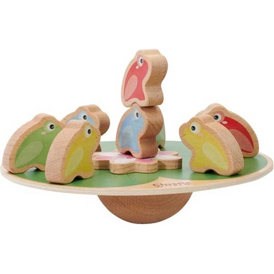 Classic World Дървена детска игра за баланс - Водна лилия с жабки (cw20098)
