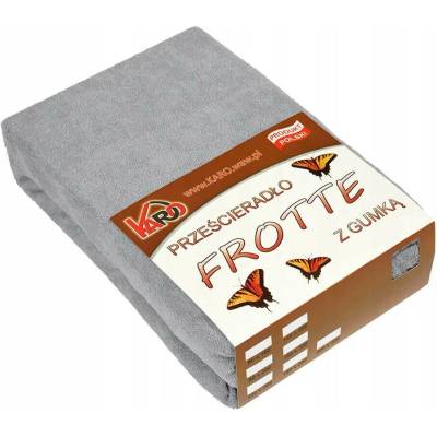 KARO Froté prostěradlo s gumou šedé 80x200