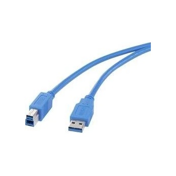 Renkforce RF-4260507 [1x USB 3.0 zástrčka A - 1x USB 3.0 zástrčka B], 3m, modrý