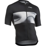 Northwave Мъжка фланелка с къс ръкав за колоездене Northwave Force Evo Jersey Short Sleeve Cycling jersey - Black / Light Grey - размер M (056-3147-0812)