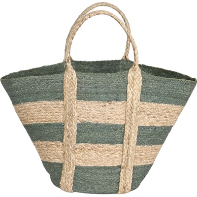 Garden Trading Jutová taška Market Rosemary Stripe zelená