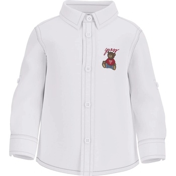 Guess Риза с дълъг ръкав и копчета Guess - Седнало мече, бяла, 24 м (20261-I5RH00-W9CL0-G011-24M)