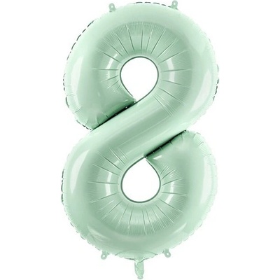 PartyDeco Balónek fóliový číslo 8 zelený 72 cm