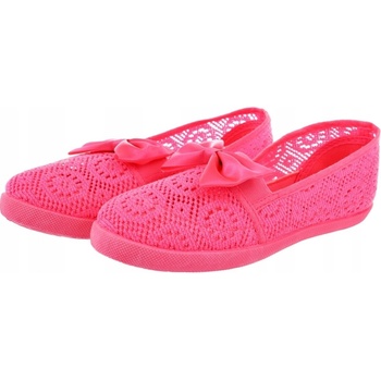 Detské čipkované baleríny s mašľou 6399