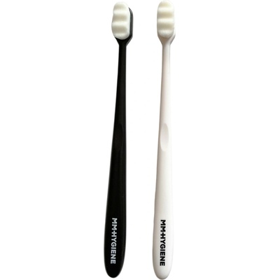 MM Hygiene Ultra Nano kartáček Soft v setu Černá + bílá 2 ks
