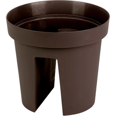 Květináč na zábradlí Modern Railing 25,5x28cm - hnědá | Strend Pro