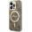 GUESS IML 4G MagSafe Case - дизайнерски силиконов кейс с MagSafe за iPhone 15 Pro Max (кафяв)