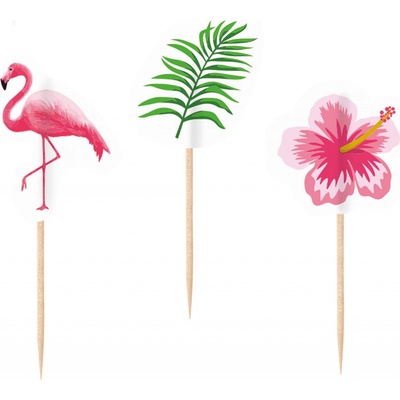 Zapichovátka “Plameňáci-Flamingo Paradise”, 7,5cm, 20ks