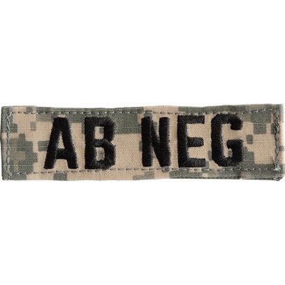 Nášivka krevní skupina AB NEG VELCRO ACU DIGITAL