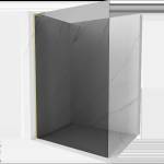 Mexen Kioto L стена за душ Walk-in 70 x 200 cm, графит, злато четкано - 800-070-103-55-40 (800-070-103-55-40)