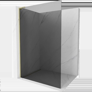 Mexen Kioto L стена за душ Walk-in 70 x 200 cm, графит, злато четкано - 800-070-103-55-40 (800-070-103-55-40)