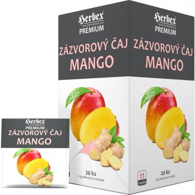Herbex Čaj zázvorový MANGO porcovaný 20 x 2 g