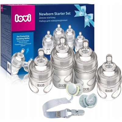 Lovi sada výbavičky Baby Shower Boy Blue 250 ml 2x + 150 ml 2x