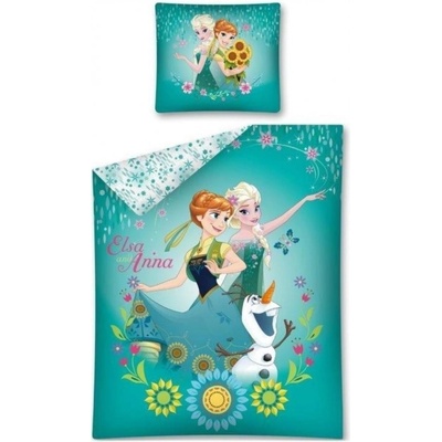 Detexpol bavlna obliečky Ľadové kráľovstvo Frozen motív Elsa & Anna 100% bavlna 70x90 140x200