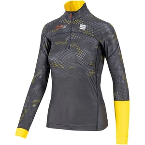Sportful Дамско яке за ски бягане Sportful Women's Doro Race Jersey Cross-country ski jacket - Dark Gray / Yellow - размер XS (103-1338-0111)