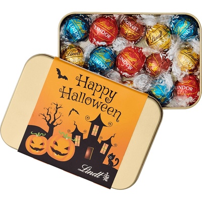 Lindt Lindor Zlatá plechovka pralinek Halloween 200 g