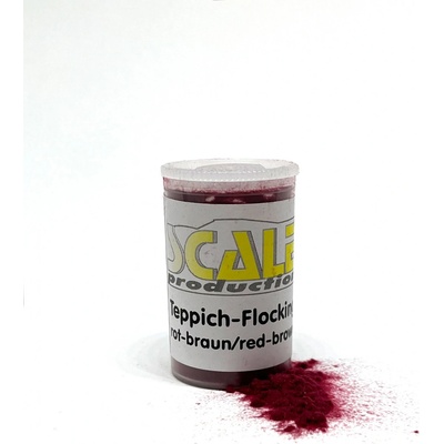 Scale production Kobercový Flocking červeno-hnedý SP-FLOCK-RB