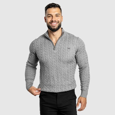 Iron Aesthetics Cable Knit šedý – Zboží Dáma