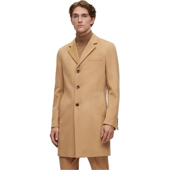 Boss Men's Hyde Tailored Fit Long Formal Coat - Beige
