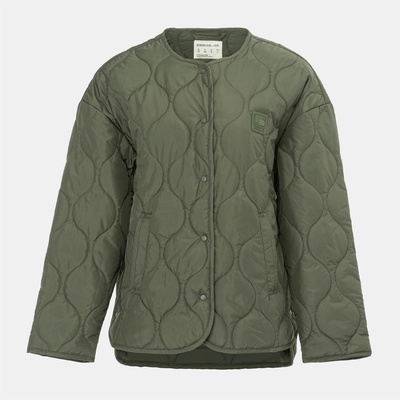 SoulCal Яке SoulCal Women's Collarless Long Sleeve Quilted Jacket - Khaki