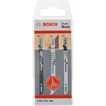 Bosch 15-dielna súprava pílových listov T 144 DP/T 144 DHM/T 101 BF 2607011436