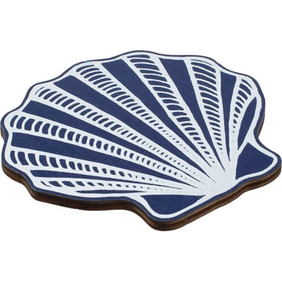 Дървена подложка за чаша с дизайн мида