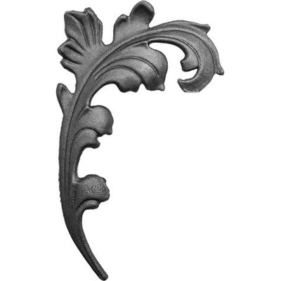 PSG Ozdobný list pro kovaný plot, bránu, zábradlí a mříže 52.020, 250x150 x 4 mm, pravý