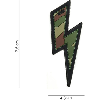 Gumová nášivka 101 Inc Lightning - woodland
