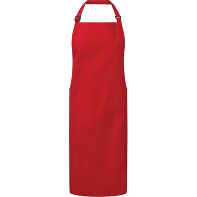 Premier Workwear Zástěra z recyklovaného materiálu a biobavlny PR120 Red Pantone 200 86x72cm