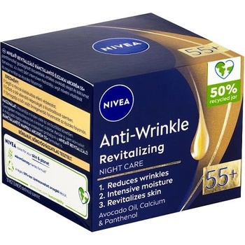 Nivea Anti-Wrinkle Revitalizing Night Cream noční krém na všechny typy pleti 50 ml