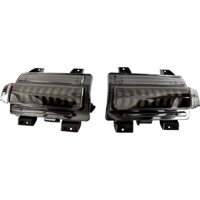 Sada LED blinkrov a obrysových svetiel, Dymové, Predné, Jeep Wrangler JL, Jeep Gladiator JT