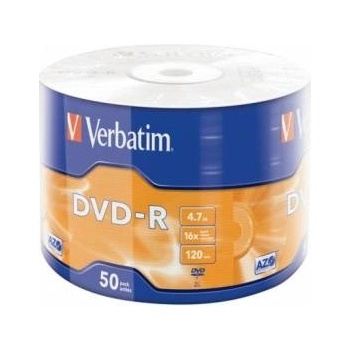 Verbatim DVD-R 4.7GB 16X - 50 бр. (целофан)