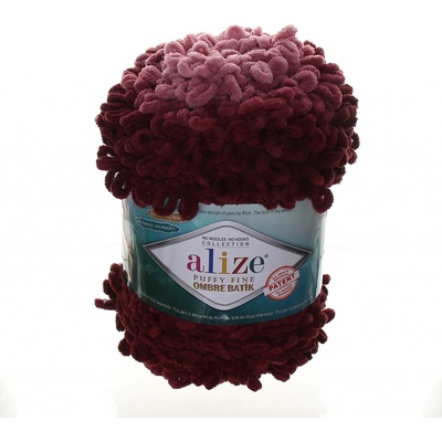 Alize Puffy Fine Ombre Batik vínová 7276